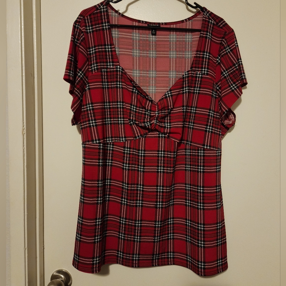 Torrid retro plaid top 3x